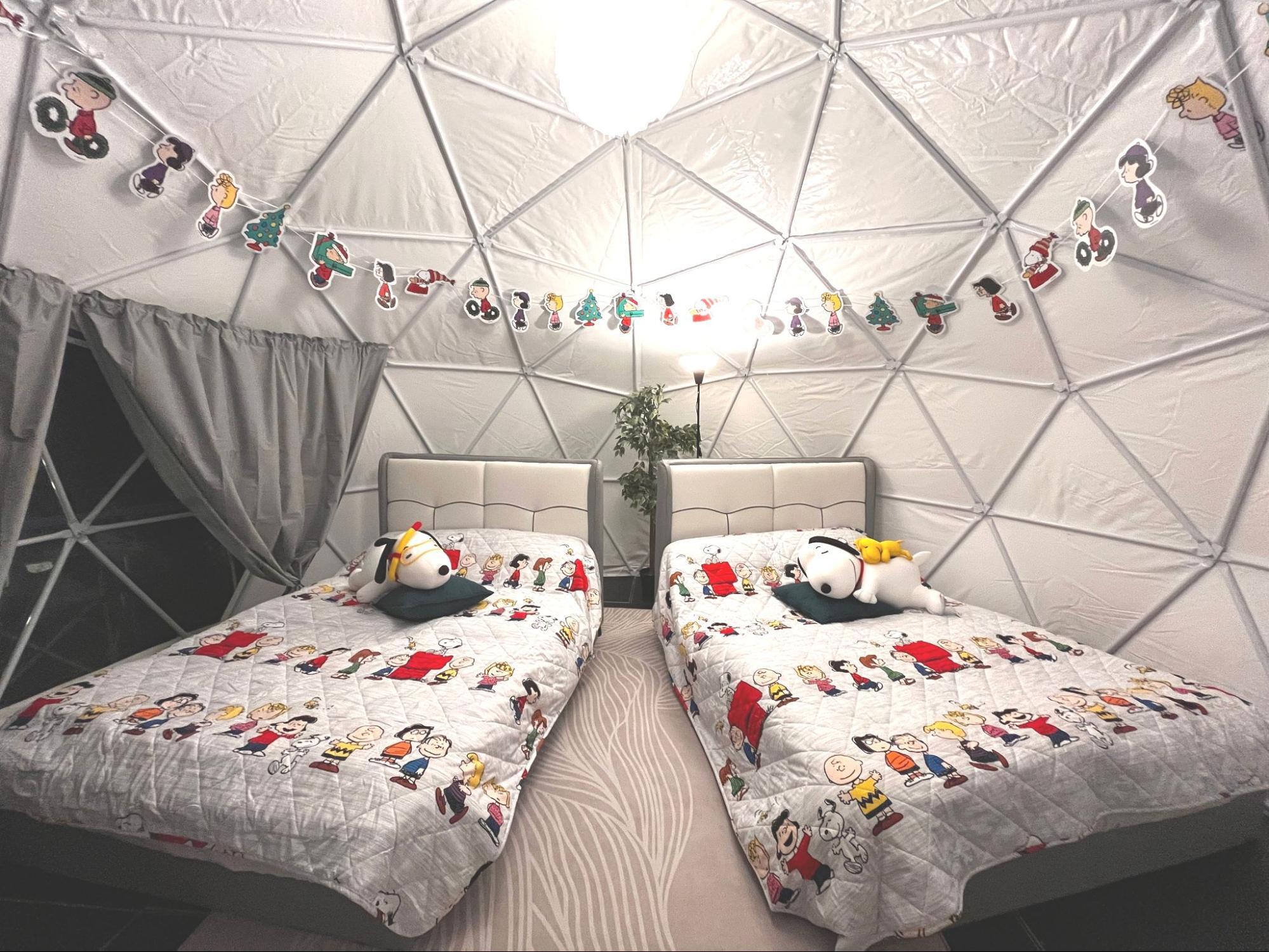 Snoopy glamping at Singapore Zoo and Bird Paradise