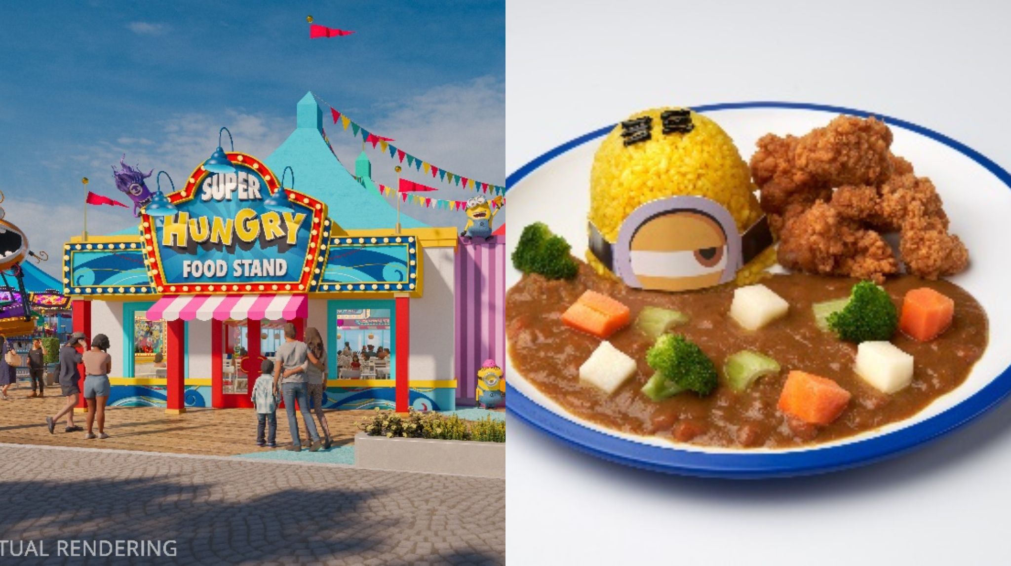 Conceptual rendering of the Super Hungry Food Stand, an all-new restaurant unique to Universal Studios Singapore