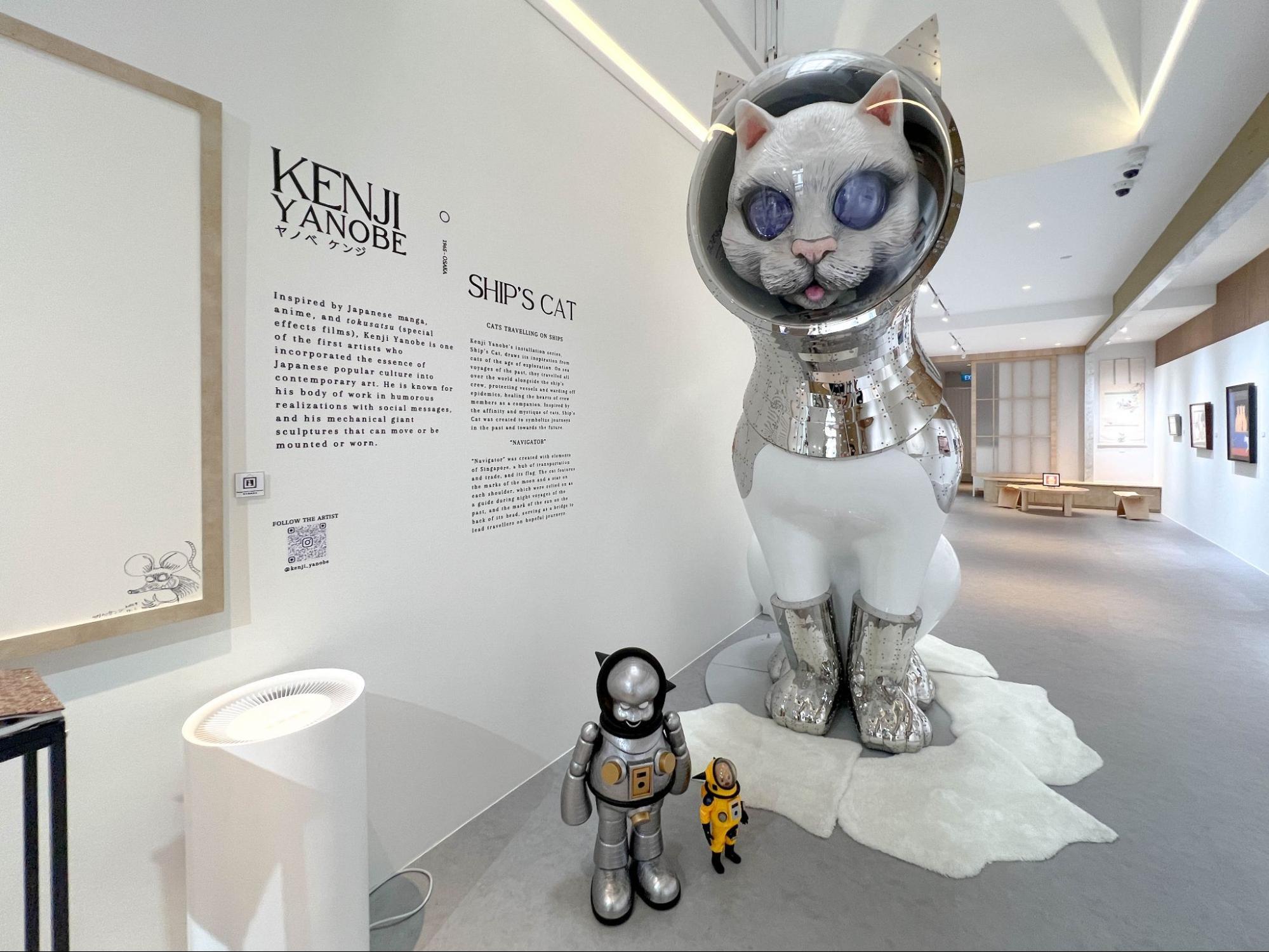 Cats in a Floating World exhibition in Singapore