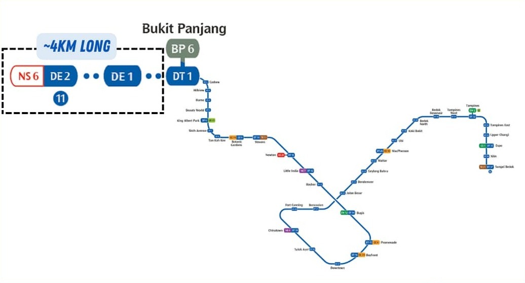 New Downtown Line blue line MRT stations in Singapore