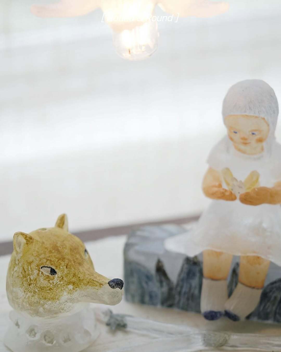 Glass sculptures by Ning Daxia at 'When the World Was Young' exhibition at Round and Round