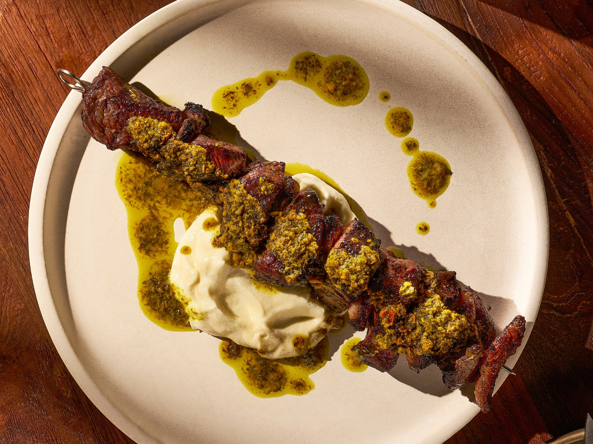 Magpie beef skewer