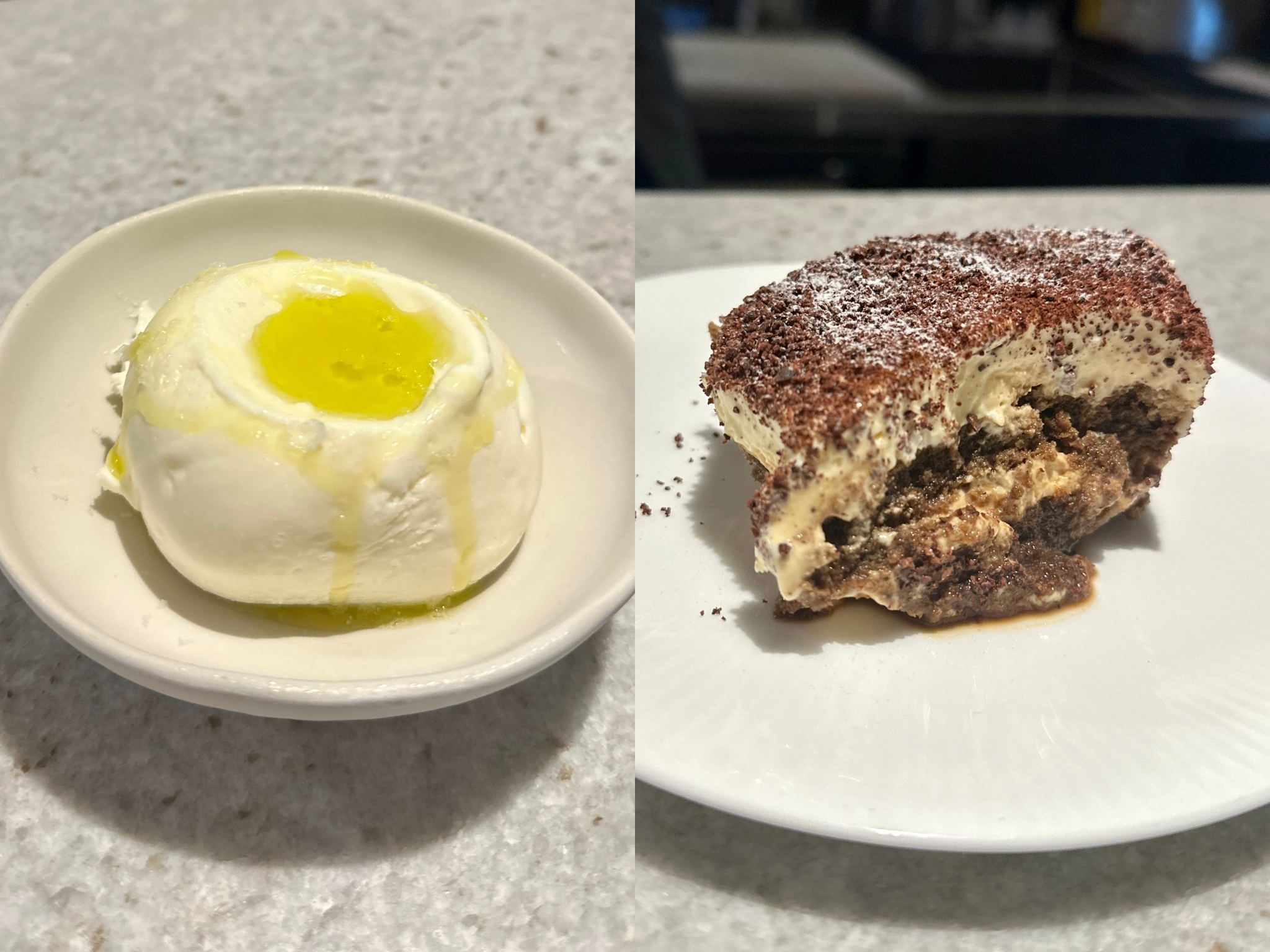Scarpetta Singapore gelato con olio and tiramisu