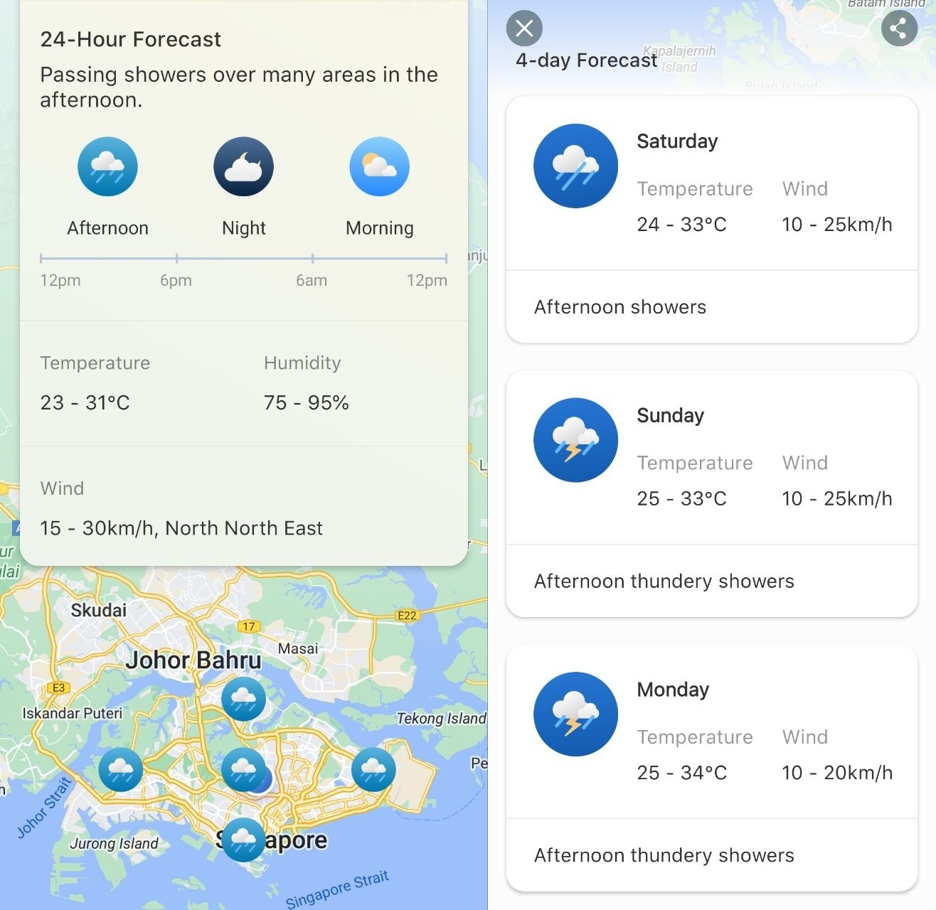 myENV weather app Singapore