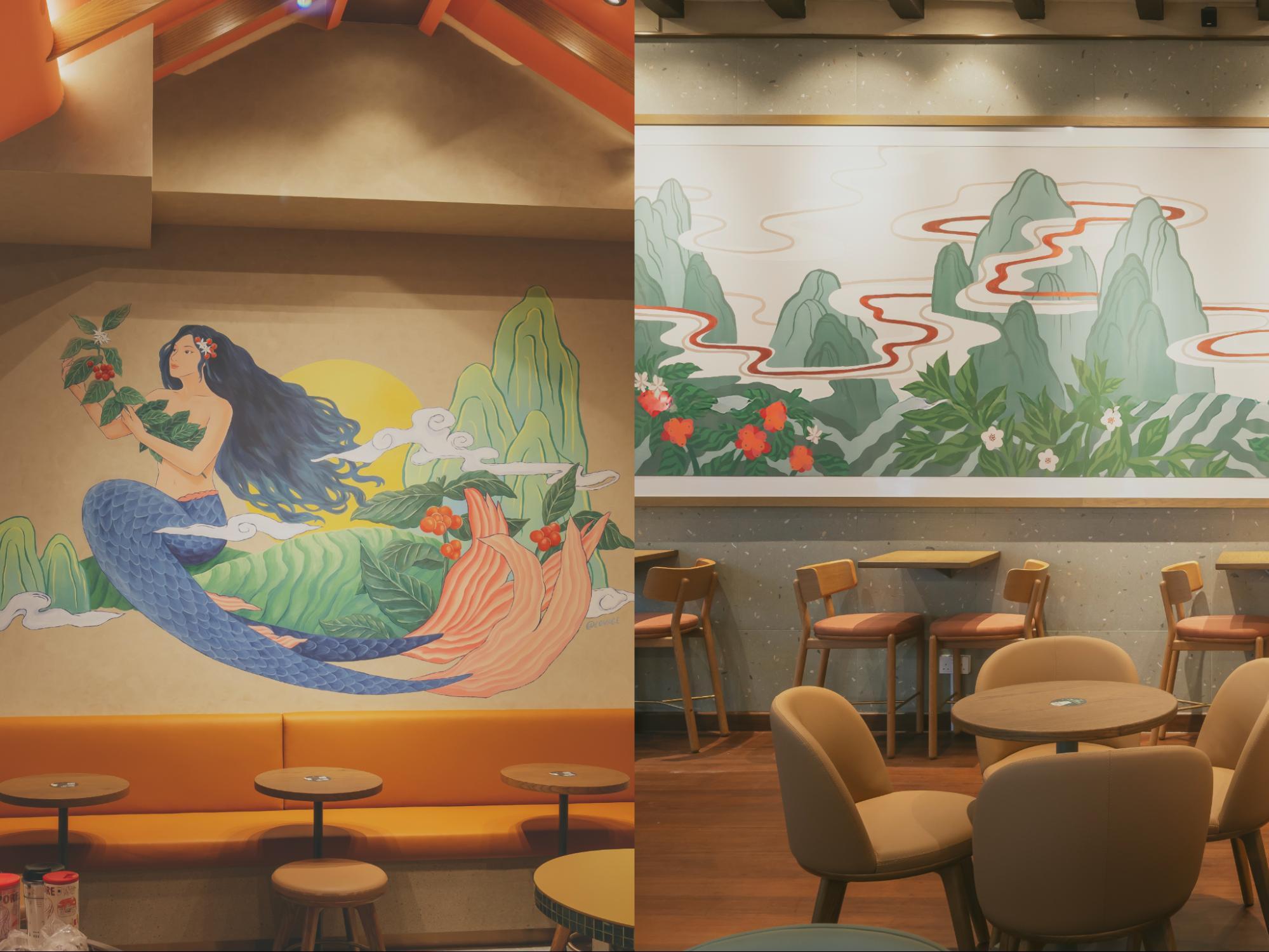 Starbucks Singapore Chinatown Smith Street wall art murals