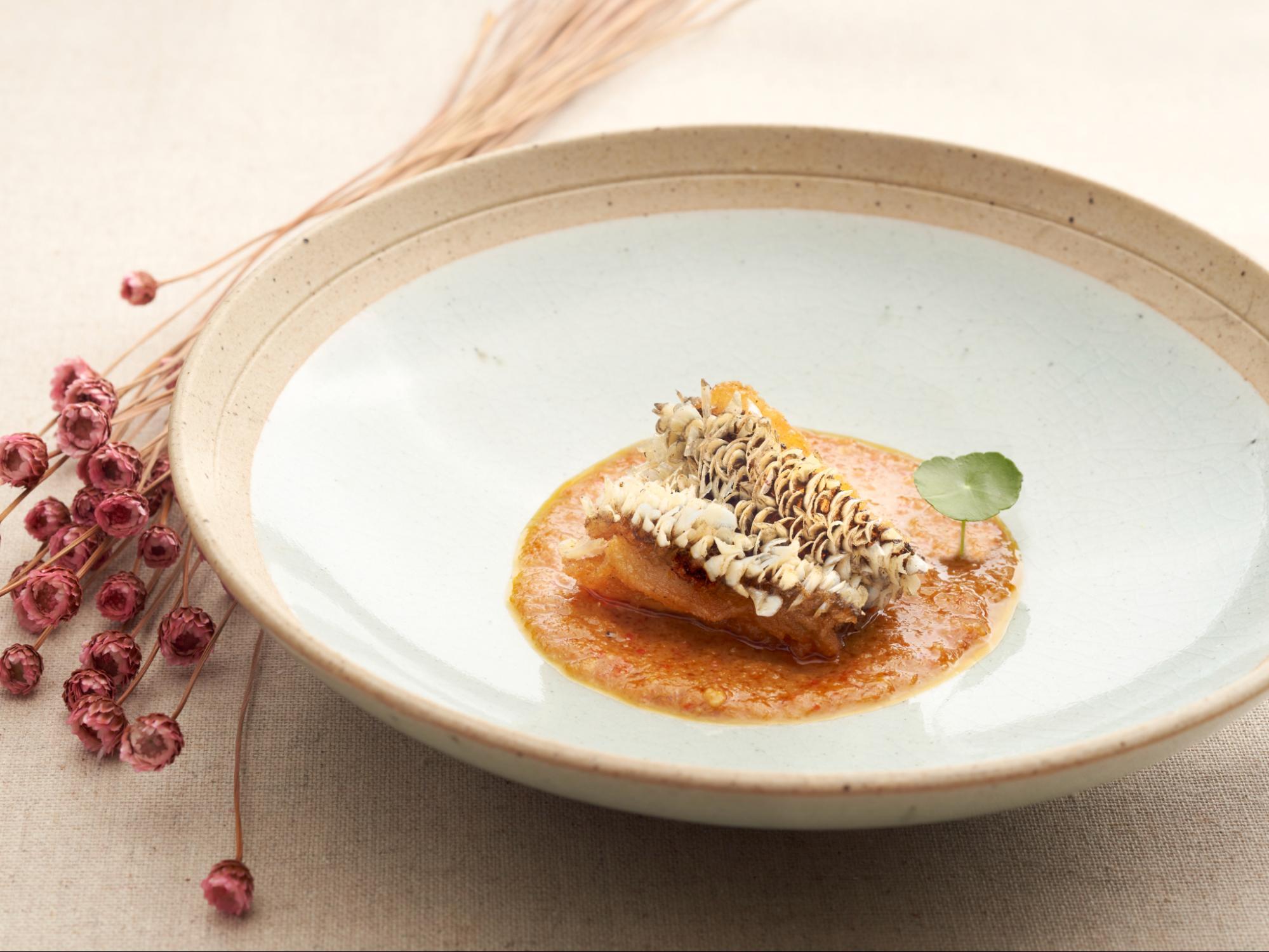 Black Pearl Restaurant Guide 2025 Singapore winners - Crispy Scales Fillet of Marble Goby in Spicy Pineapple Sauce from Peach Blossoms