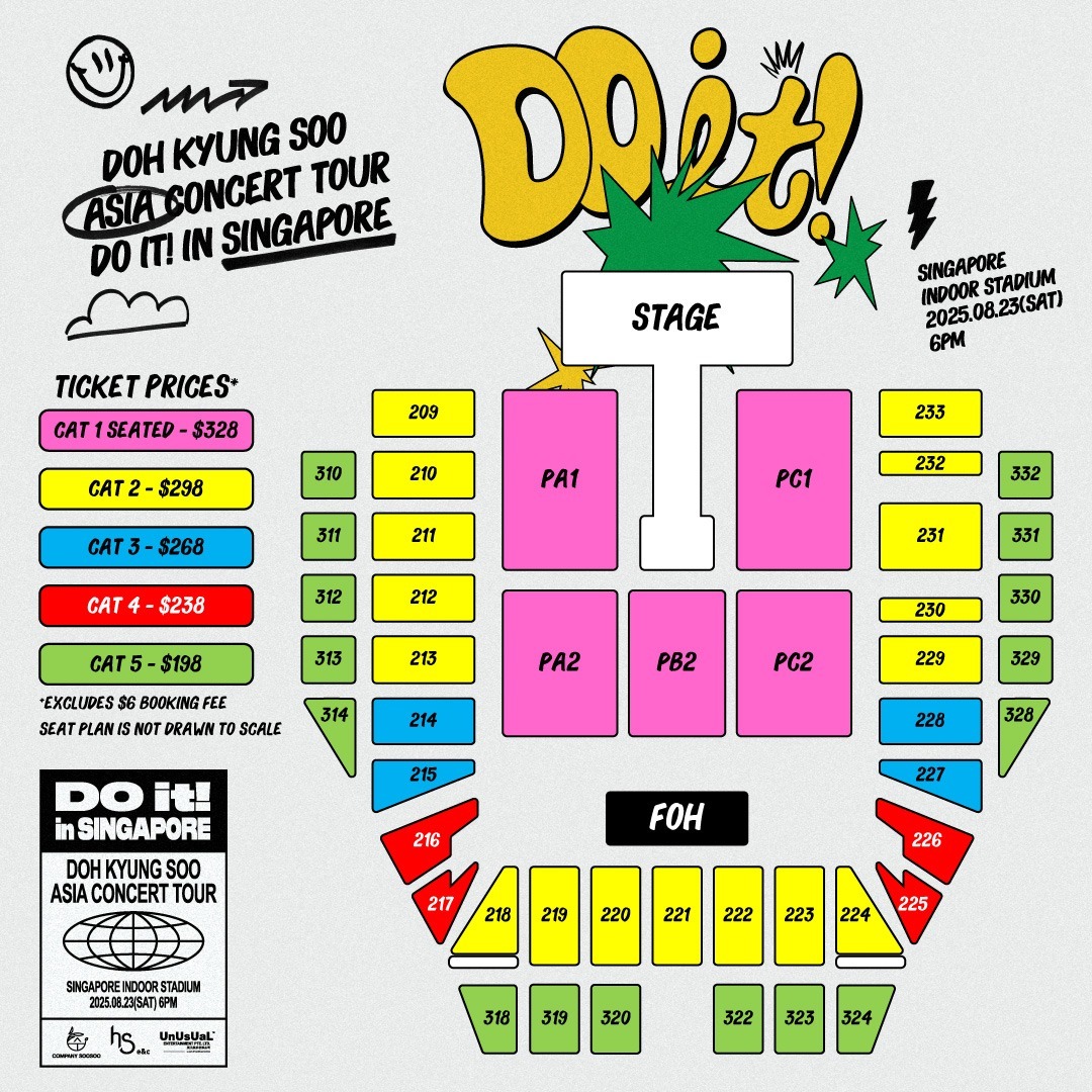 Seating plan for DO’s concert
