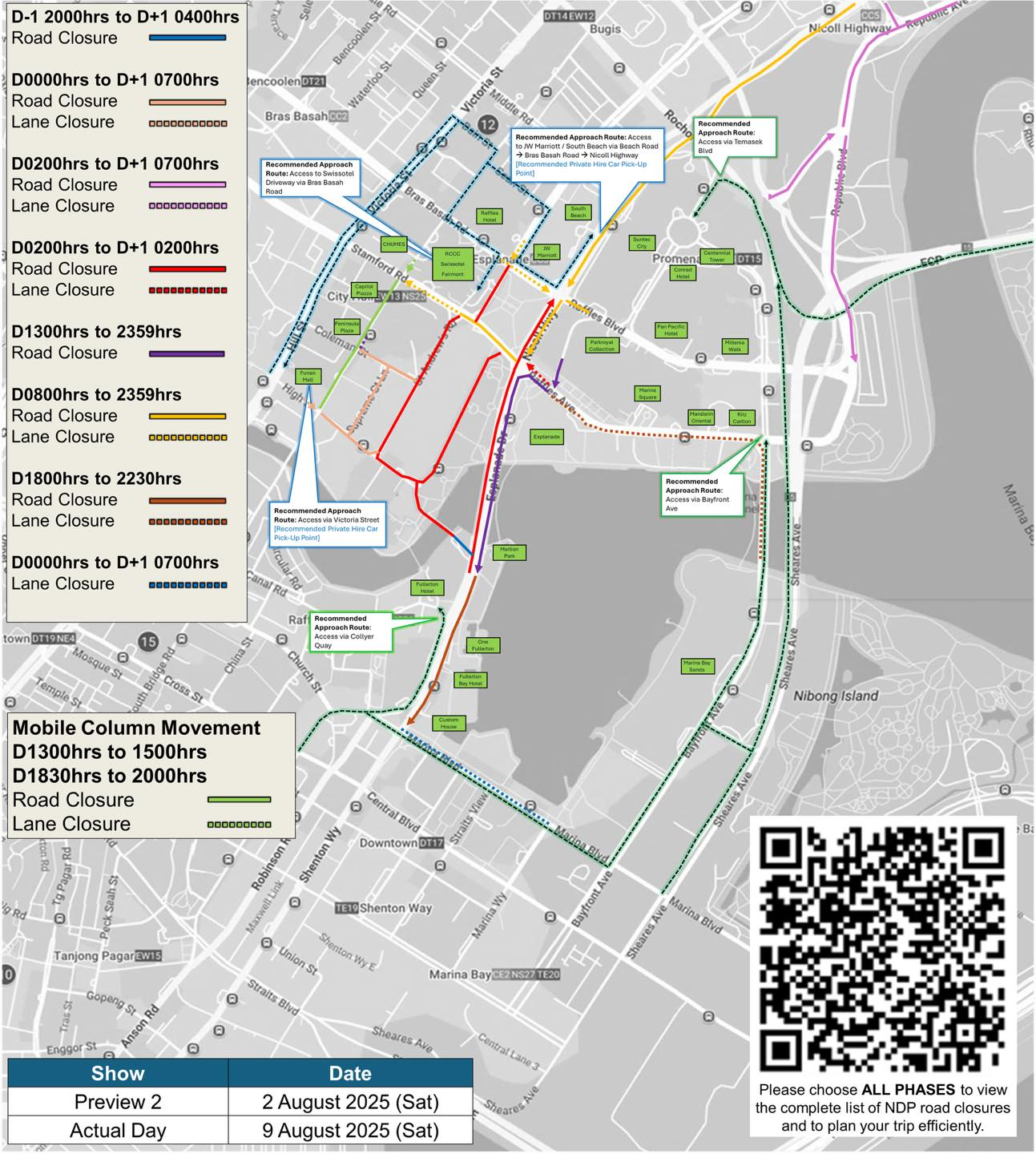NDP 2025 road closures