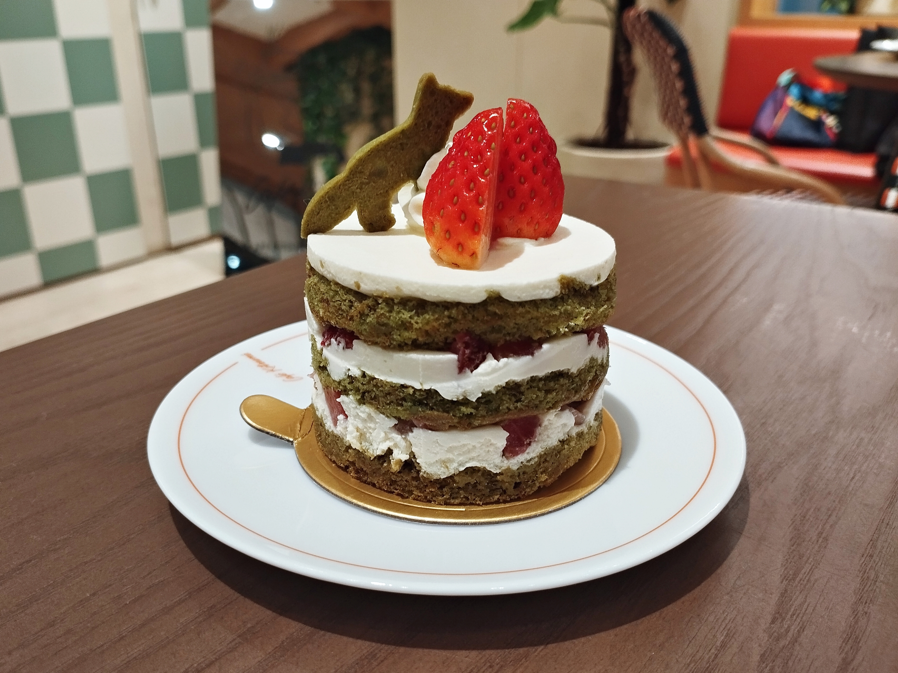 Cafe Kitsune matcha strawberry shortcake Singapore