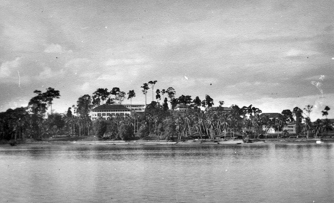View of Changi Cantonment from the Johor Straits, 1938