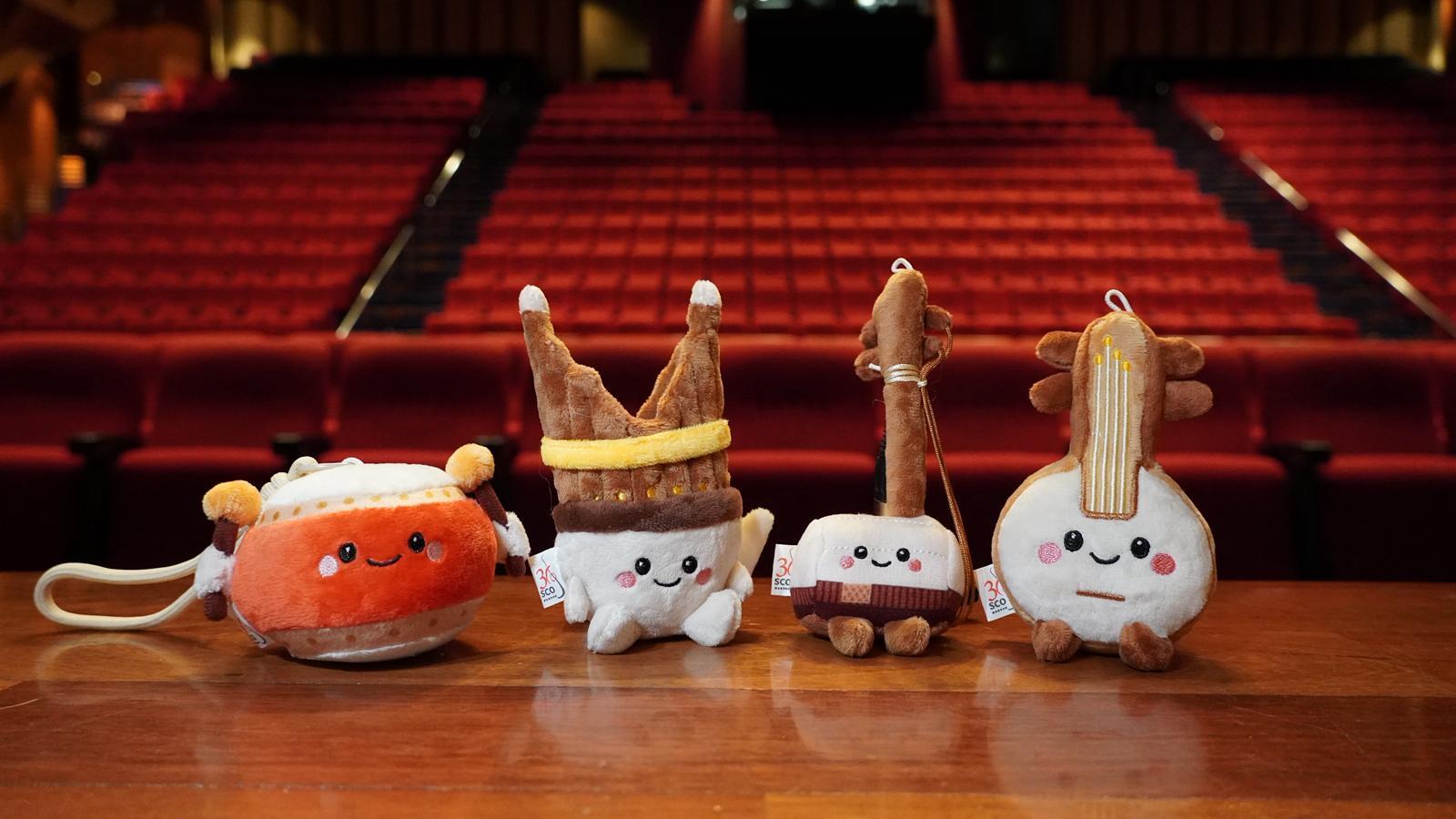 SCO's plushie set, titled ‘Little Treble Makers’