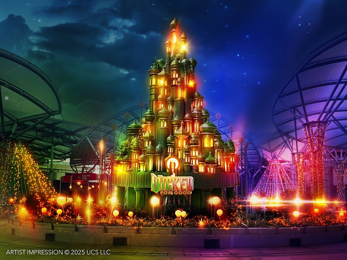 Wicked: For Good Sentosa installations