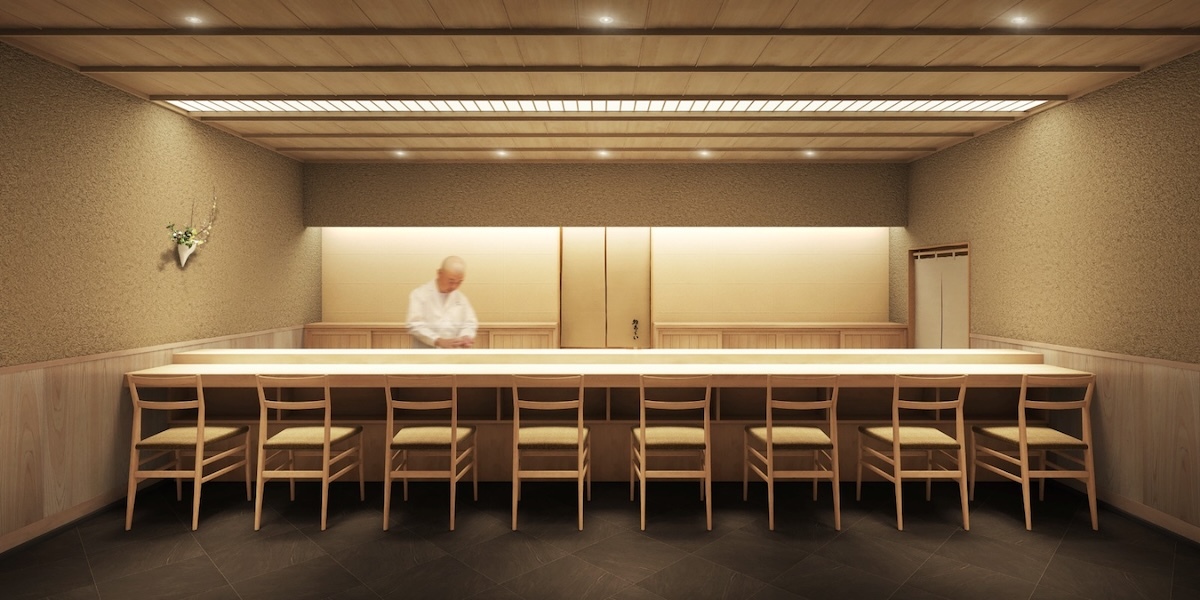Interior of Ginza Sushi Arai Singapore