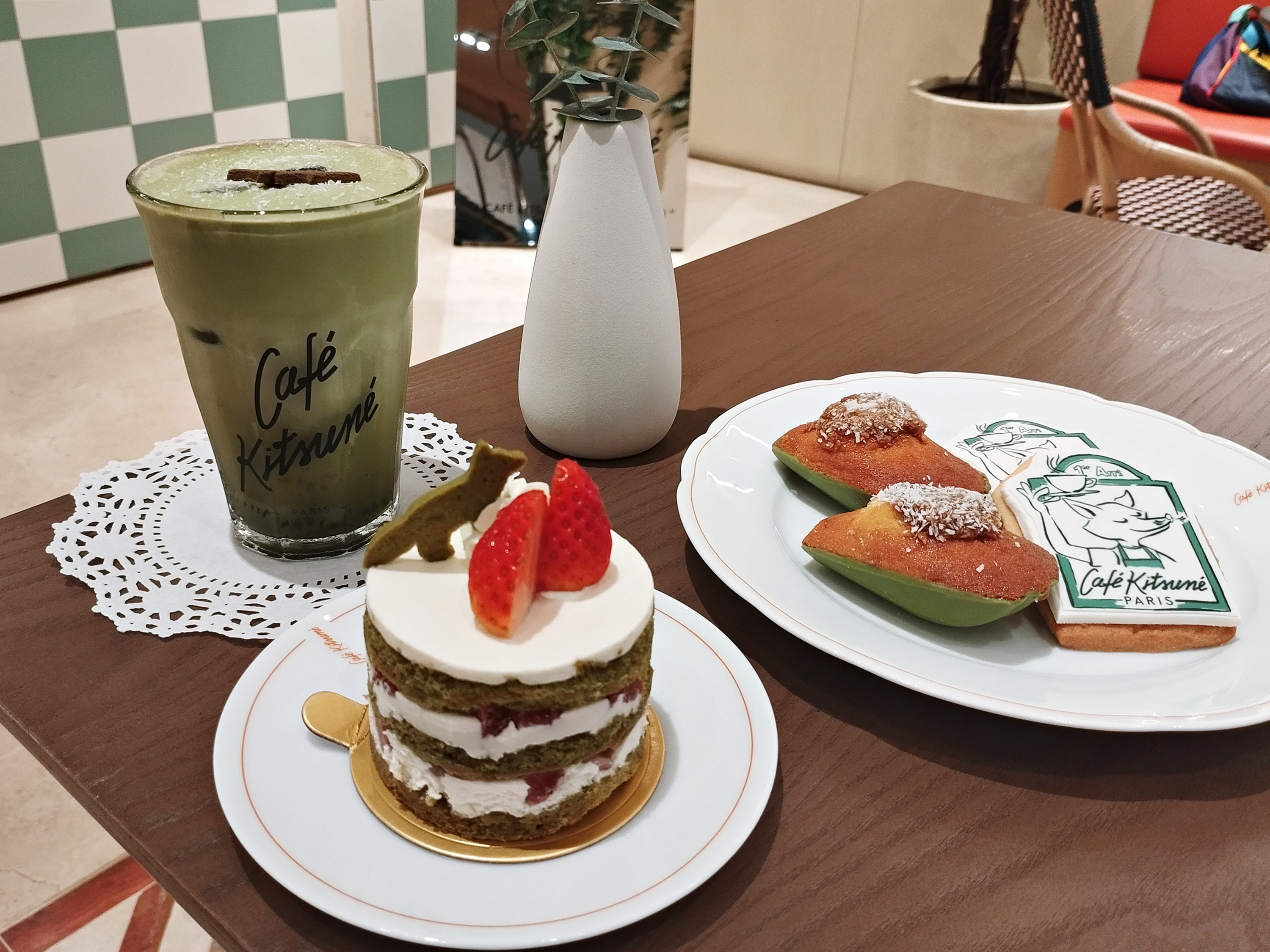 Cafe Kitsune matcha menu Singapore