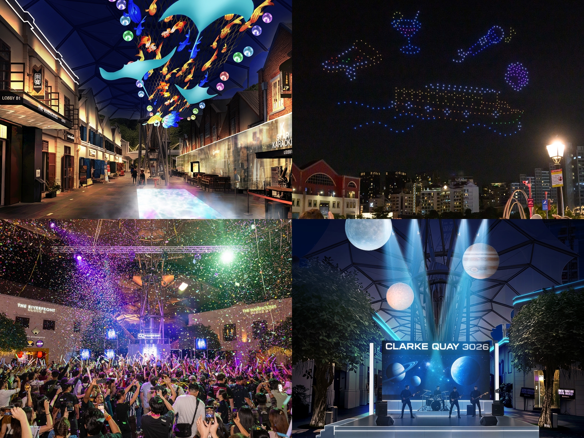 Clarke Quay Singapore New Year's Eve countdown 2025