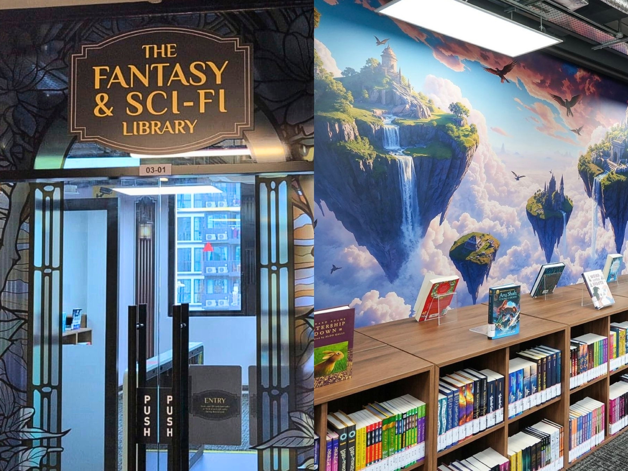 fantasy and sci-fi pop-up library