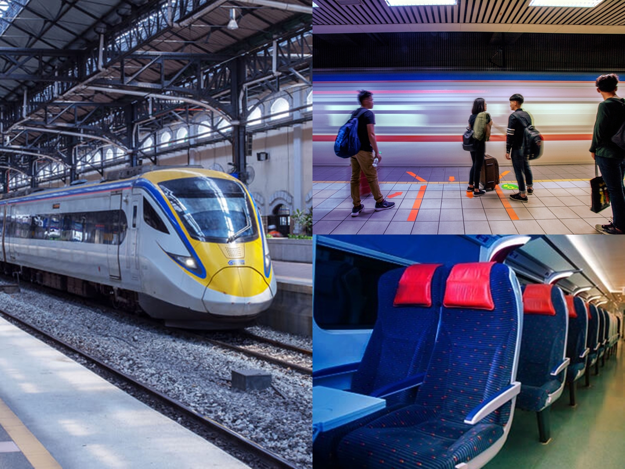 ETS high-speed train between Johor Bahru and Kuala Lumpur Malaysia