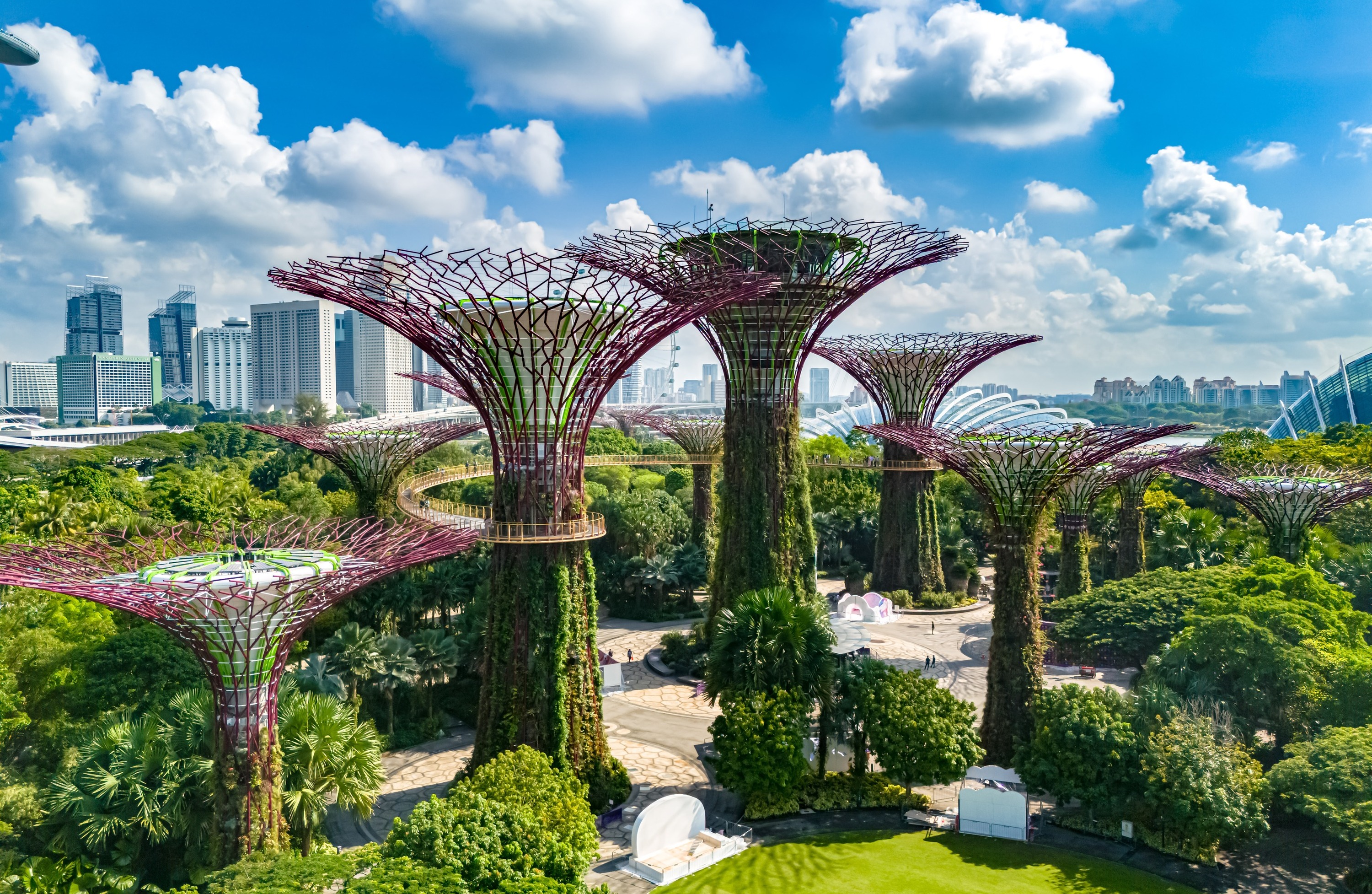 Singapore is the city with the fourth most green spaces in the world