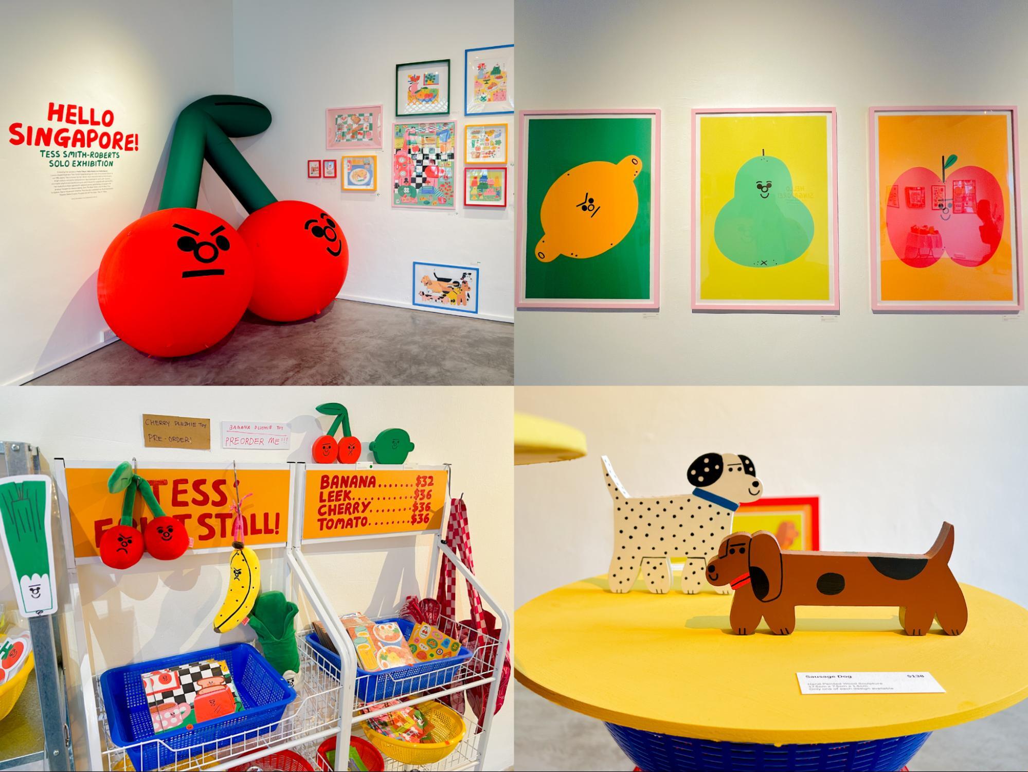 Hello Singapore! by Tess Smith-Roberts - cute fruit-themed art exhibition in Singapore