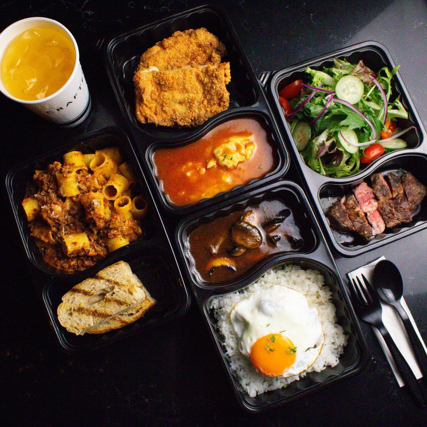 Crafted takeaway lunch