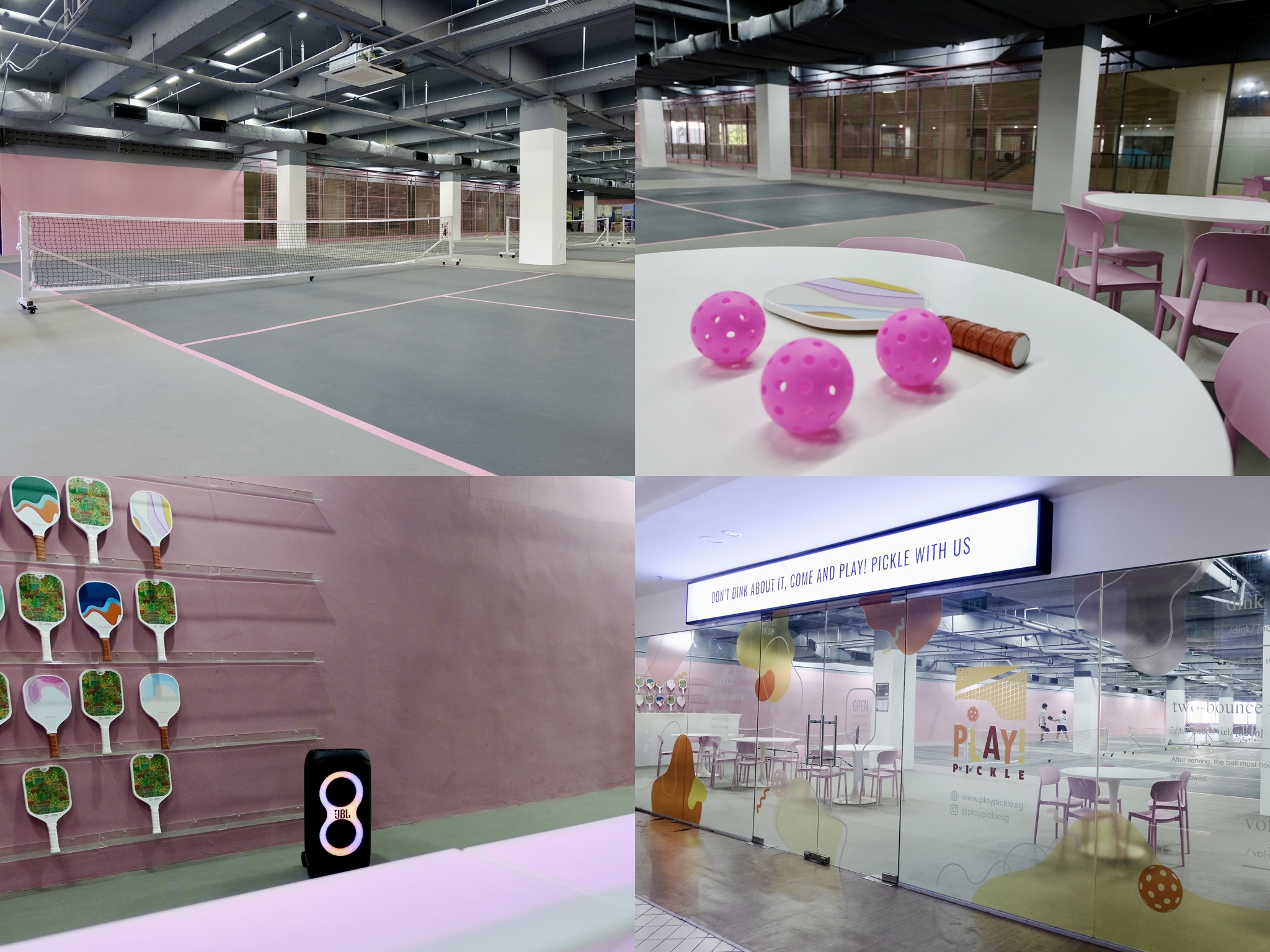 Play Pickle Serangoon - pink pickleball court in Singapore