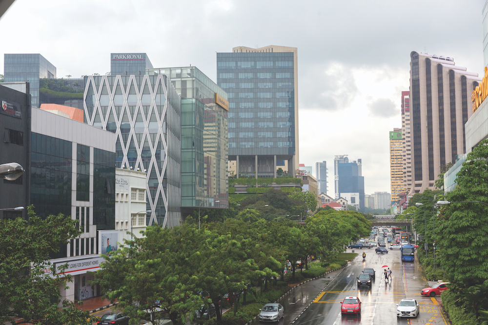 Heavy rain in Singapore