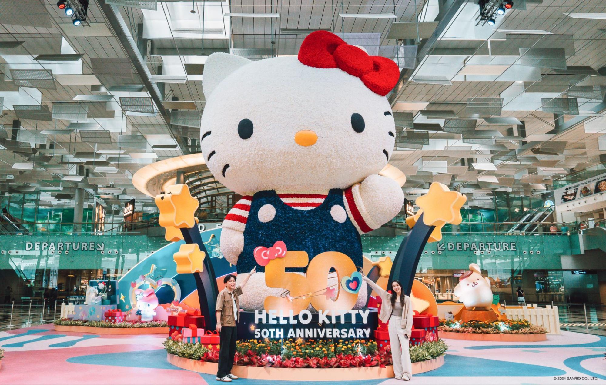 Sanrio Hello kitty at Changi Airport Singapore 2024
