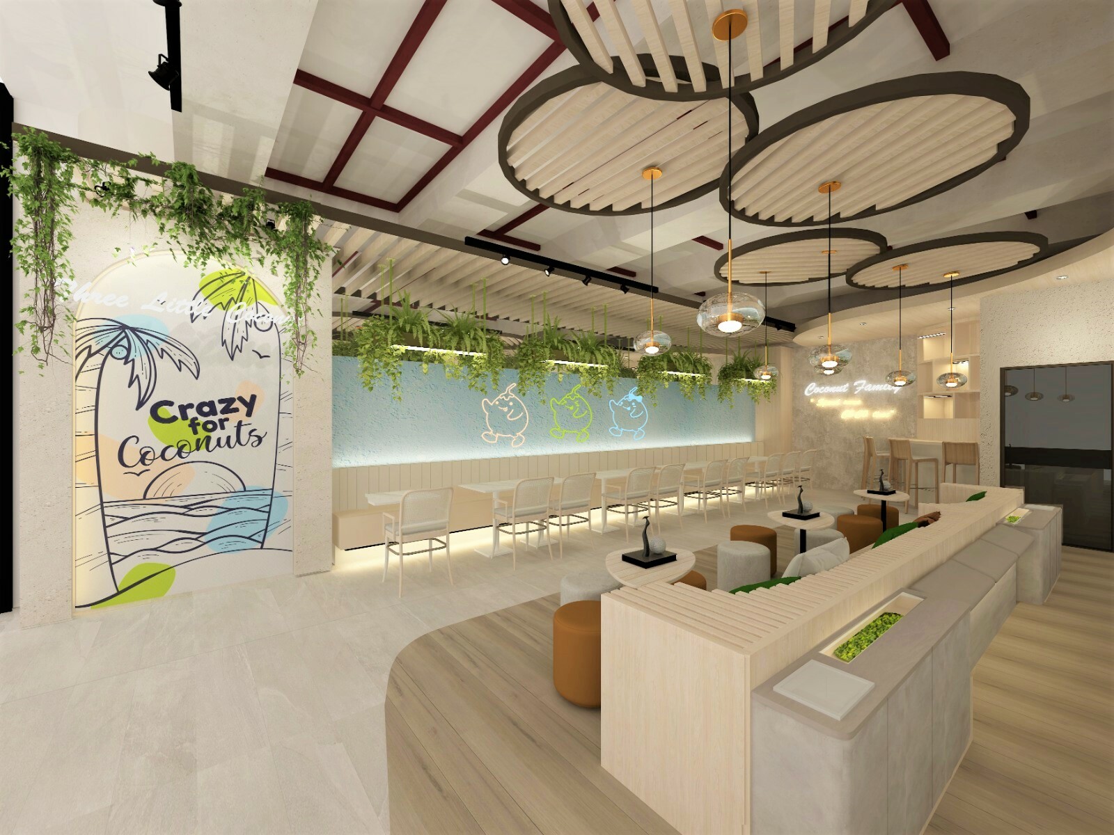 Three Little Coconut cafe in Singapore by Mr Coconut