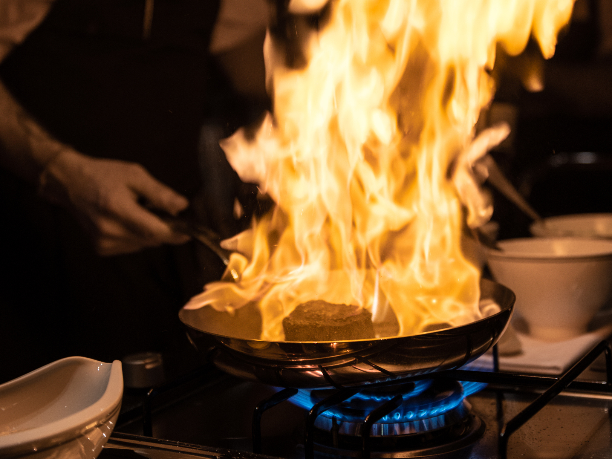 Whiskey Flambeed Beef