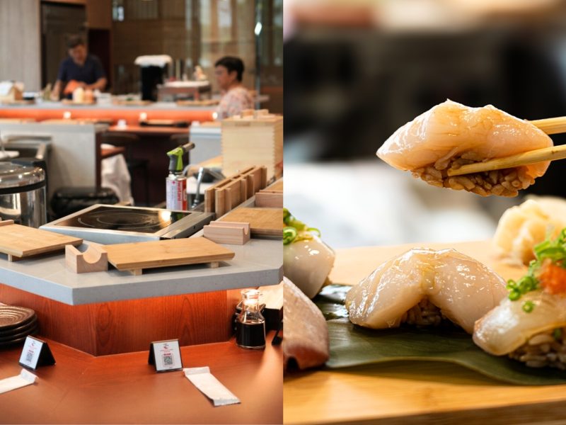 Sushi Zushi Singapore interior and food